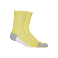 chaussettes asics performance run crew jaune blanc, taille xl