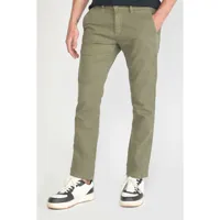 pantalon chino jogg vert en coton