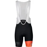 poc essential road vpds bib shorts - blanc / noir / orange - taille m 2024
