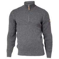 ivanhoe of sweden - moritz half zip - pull en laine taille xxl, gris