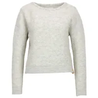 albmerino - women's flecht pullover - pull en laine taille xs, gris