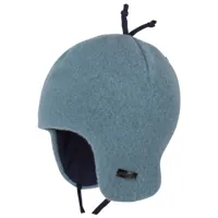 pure pure - baby-binde fleecemütze - bonnet taille 39 cm, gris/turquoise