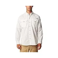 columbia chemise à manches longues bahama ii pour hommes, blanc, xxl