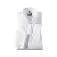olymp chemise comfort fit green choice (manchette, wing, uni), blanc (01), 42
