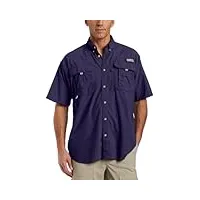 columbia bahama ii chemise à manches courtes pour homme, homme, fm7047, bleu eclipse, m