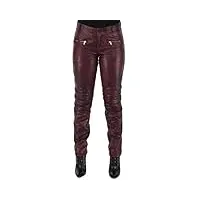 redskins - pantalon redskins tony princeton en cuir ref_trk36019-rubis - 40
