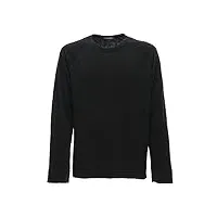 james perse vintage fleece raglan pullover sweat-shirt, noir (black), small homme