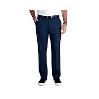 haggar b&t cool 18 pro pantalon à taille extensible pour homme coupe classique - bleu - 44w x 29l
