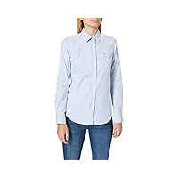 gant stretch oxford banker shirt blouse, nautical blue, 34 femme