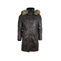 molltan sweden - puttgarden manteau court en cuir véritable pour femme marron taille 40