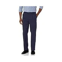 haggar pantalon plissé pour homme - bleu - 34w x 29l