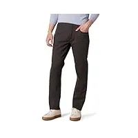 amazon essentials pantalon chino stretch confortable à 5 poches coupe droite (déjà goodthreads) homme, gris, 33w / 30l