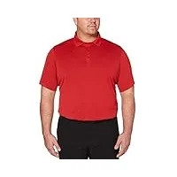 callaway performance short sleeve jacquard polo with swing tech, micro box tango rouge, 1x homme