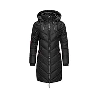 marikoo - manteau d'hiver pour femme - avec capuche armasa - garde au chaud - tailles xs à xxl, noir , m