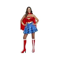 funidelia | déguisement wonder woman sexy pour femme super héros, dc comics - déguisement pour adultes et accessoires pour halloween, carnaval et fêtes - taille m - rouge
