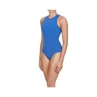 arena solid waterpolo one maillot de bain une pièce, royal-white, 34 femme