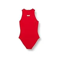 arena solid waterpolo one maillot de bain une pièce, red-white, 42 femme