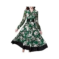 hangerfeng everyday dress soie imprimé Élégant arc Élastique taille haute jupe slim a-lineh2050l vert