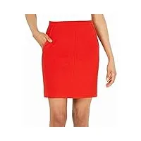 anne klein jupe crayon droite texturée pour femme - rouge - 48
