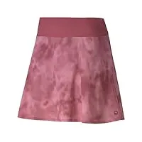 puma pwrshape jupe de golf pour femme 45,7 cm, femme, jupe-short, 598300, vin rose, extra small 18"