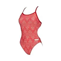 arena kikko challenge back maillot de bain une pièce pour femme rouge/multicolore taille de 46