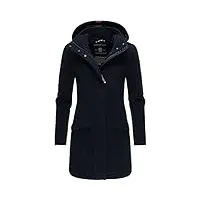 marikoo leilaniaa manteau d'hiver chaud en laine avec capuche pour femme xs-xxl, bleu marine, m