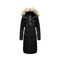 marikoo manteau d'hiver chaud pour femme motif étoiles de neige xs à xxl, noir , s