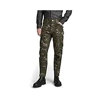 g-star raw pantalon rovic zip 3d regular tapered homme ,multicolore (turf woodland camo d02190-d223-d435), 26w / 32l