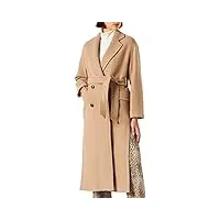pinko giacomo 7 manteau en tissu casquette, c97_beige-visone argent, 36 femme