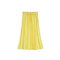 trussardi jeans woman skirt light crepe poly 56g002021t005719, jaune brillant., 40