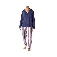 schiesser pyjama long ensemble de pijama, bleu jeans, 48 femme