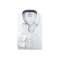 olymp homme chemise business à manches longues level five,body fit,royal kent,weiss 00,40