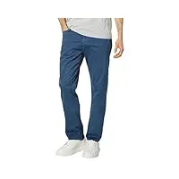 ag adriano goldschmied everett slim straight pantalons, soufre bright night, 29 w/34 l homme