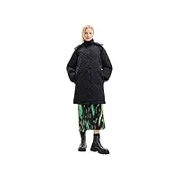 desigual padded_denmark manteau long pour femme, noir, xx-large