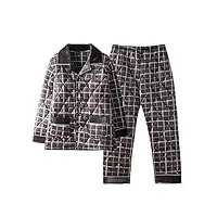 tjlss pyjama épaississant en polaire for hommes d'hiver d'âge moyen et âgé papa corail polaire homewear (color : d, size : l)