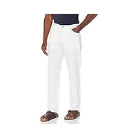 ag adriano goldschmied everett slim straight pantalons, blanc/jardin opulent, w46 homme