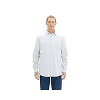 tom tailor 1038777 chemise, 33890-bleu clair small stripe, xl homme