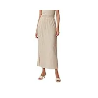 jupe longue plissée, beige, 42