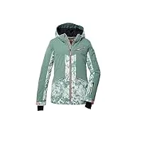killtec fille veste de ski/veste fonctionnelle avec capuche et jupe pare-neige ksw 118 grls ski jckt, light teal green, 152, 39654-000