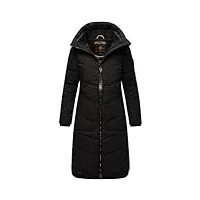 marikoo benikoo manteau d'hiver chaud matelassé long avec capuche pour femme s-xxl, noir , xl