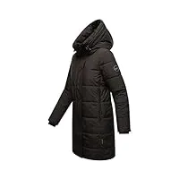 marikoo karumikoo manteau d'hiver chaud matelassé pour femme avec capuche xvi xs-3xl, noir , l