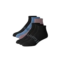 hanes originals supersoft cheville chaussettes rembourrées tailles 6-12 6 paires, bleu/noir, 37.5-46 eu (lot de 3) hommes