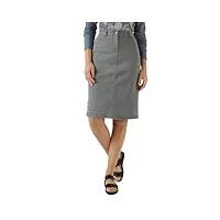 damart - jupe droite pour femme, coupe ajustée, denim gris, 40