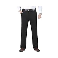 magic select pantalon de costume pour hommes. pantalon habillé noir coupe droite avec plis et poches à utiliser au bureau, au travail, serveur, commis de magasin.