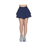 skechers sport court layered skort jupe-short, bleu marine, 40 femme