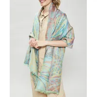 petrusse - foulard 100% coton cabaret vert - 60x200 cm
