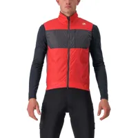 castelli unlimited puffy gilet rouge m homme