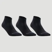 chaussettes de sport mi-hautes artengo rs 500 noir lot de 3 - artengo