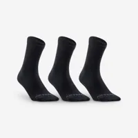 chaussettes de sport hautes rs 160 noir lot de 3 - artengo