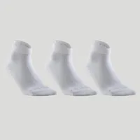 chaussettes de sport mi-hautes artengo rs 160 blanches lot de 3 - artengo
